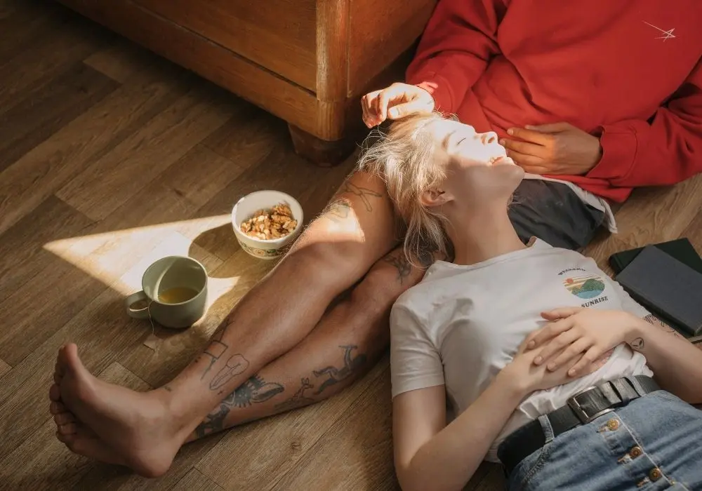 Couple sitting together during relationship and marriage counselling support in Vancouver